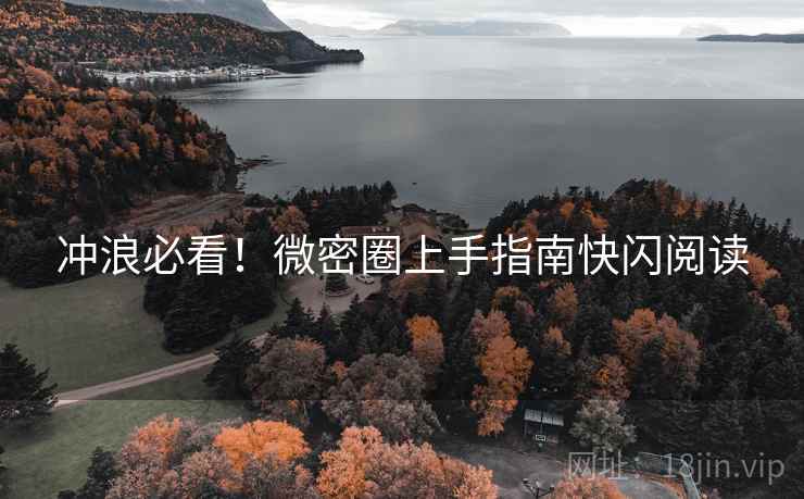 冲浪必看！微密圈上手指南快闪阅读