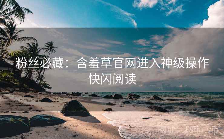 粉丝必藏：含羞草官网进入神级操作快闪阅读