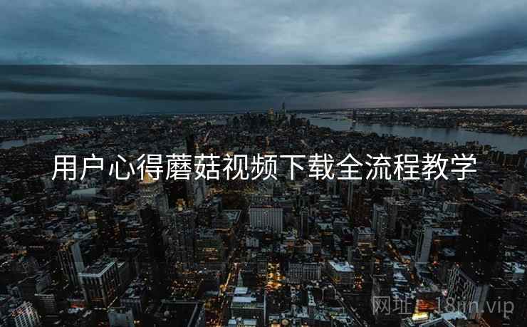 用户心得蘑菇视频下载全流程教学